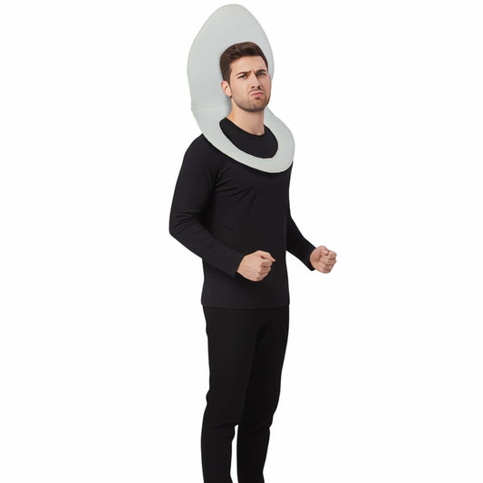 Yahenda Halloween Toilet Cosplay Costume Pullover Sponge Seat Cover White