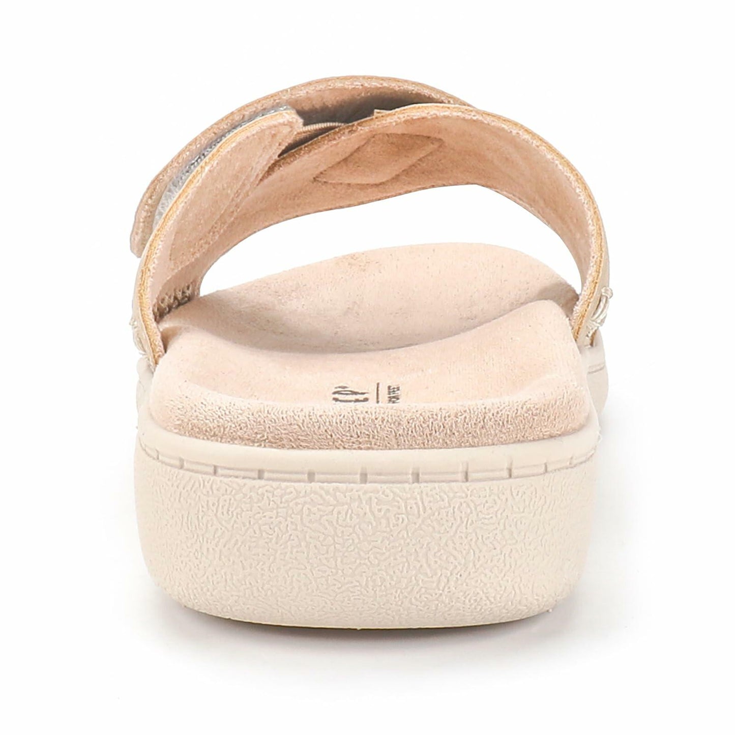 LazyStep Women’s Adjustable Cross Sandals Arch Support Beige Size 8