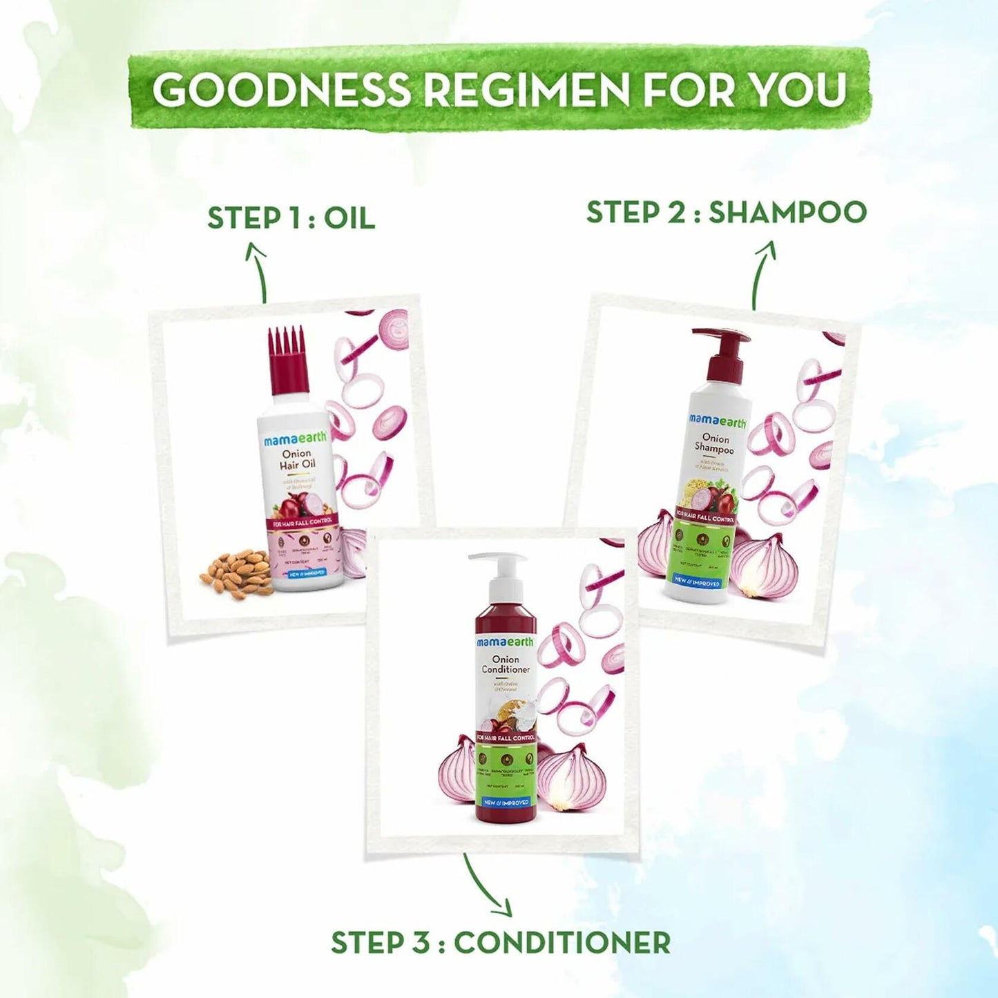 Mamaearth Onion Hair Oil Anti Hair Loss with Redensyl 150ml