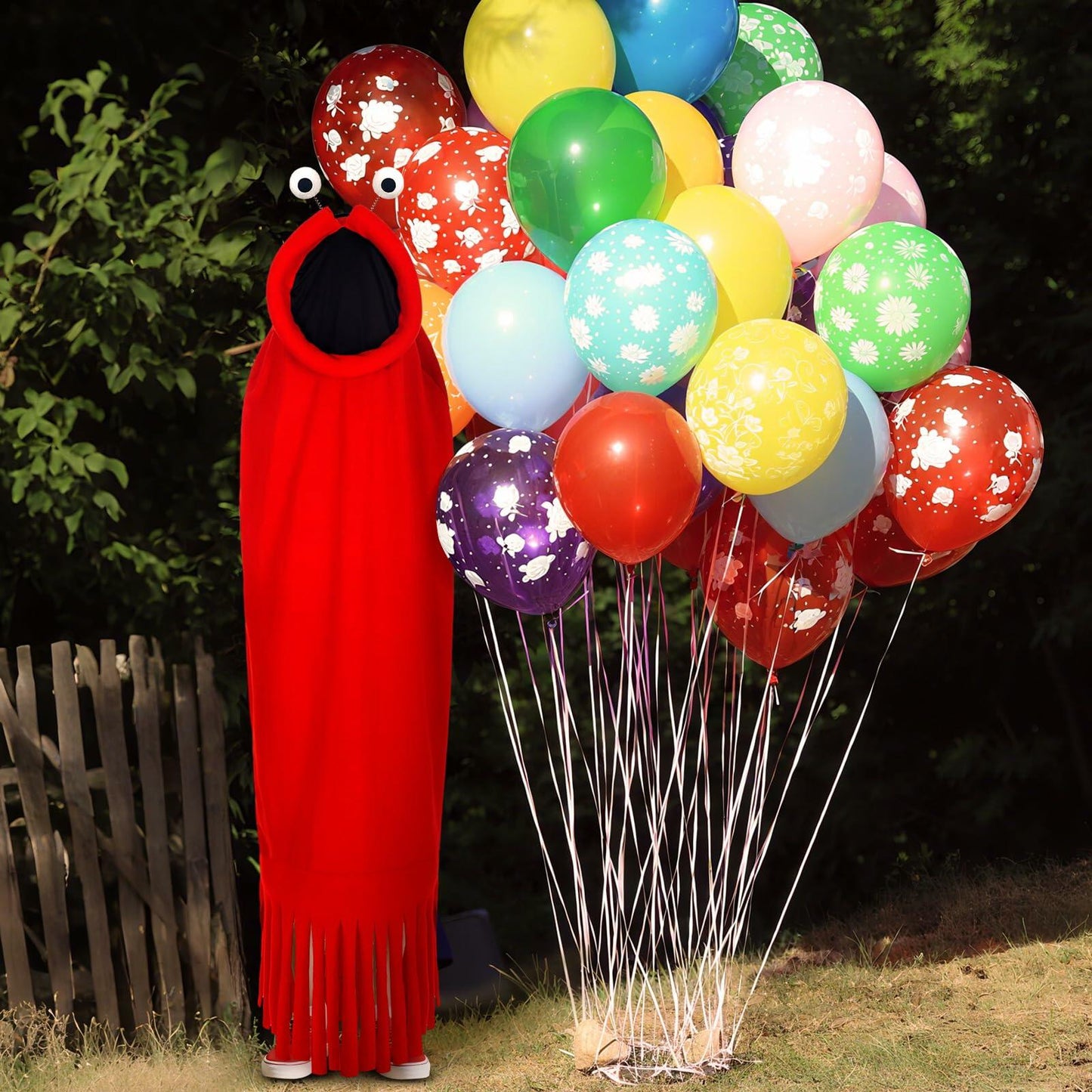 Breathffy Halloween Costume Set Red Cloak & Big-Eyed Headband Unisex