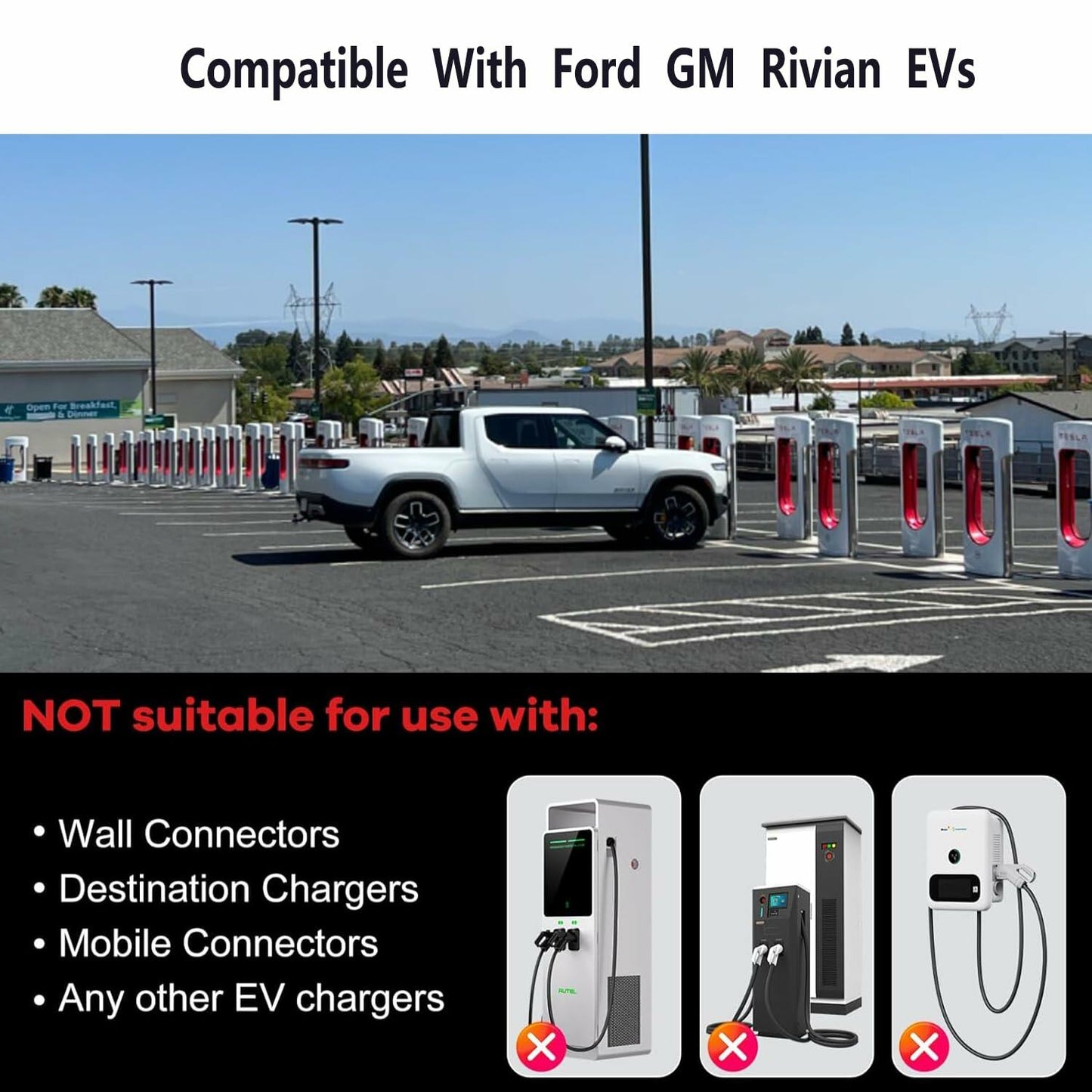 OthoKing Tesla Supercharger to CCS1 EV Adapter 500A 1000V Fast Charge