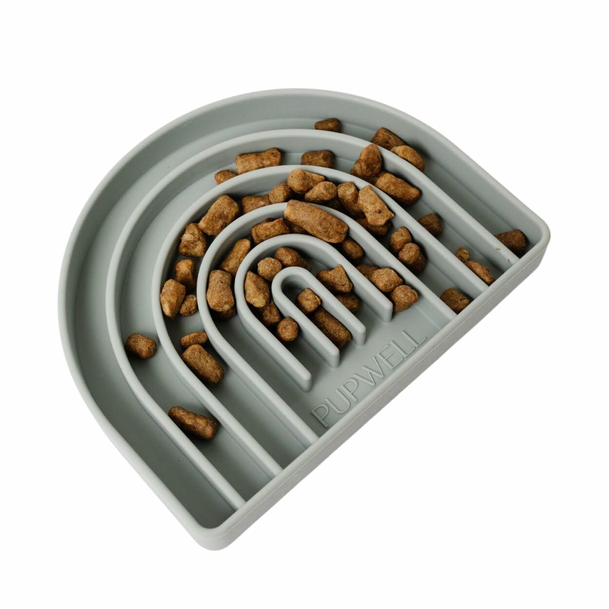 Pupwell Happy Feelings Lick Mat Dog Cat Slow Feeder Silicone Slate Blue