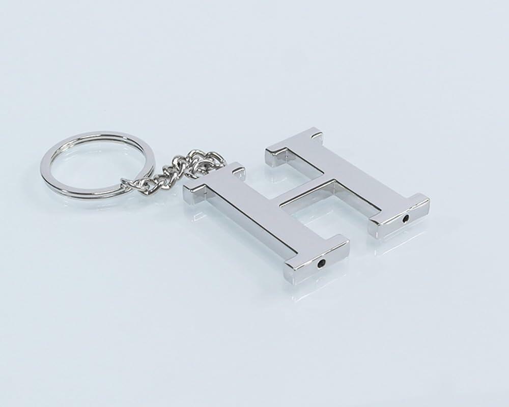 Lutong Set of 2 Letter Gift Set Key Ring Bottle Stopper Silver W