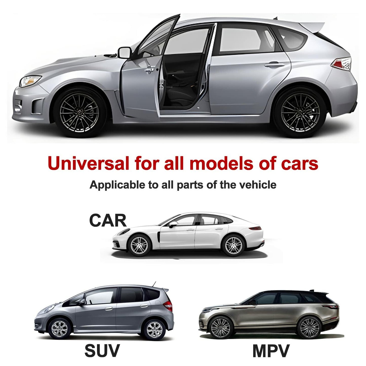 Car Door Protector Edge Guards 16FT Universal Rubber Seal U Shape Trim Red