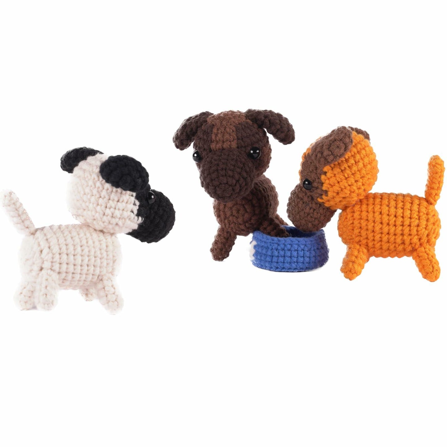 Finnacy Crochet Dog Kit Husky 3 pcs Yarn Hook Accessories Starter Kit