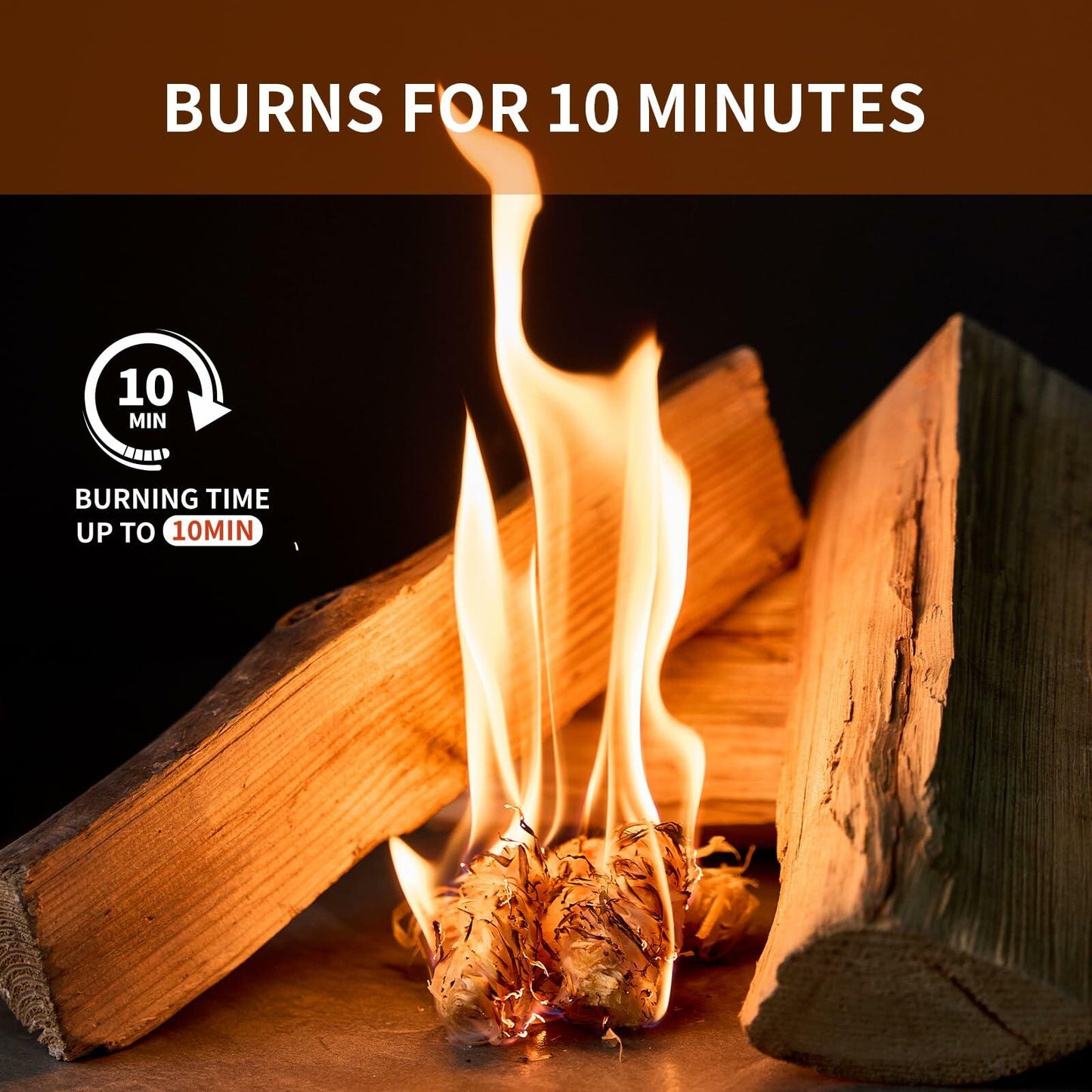 KACHUAN BEAR Fire Starter Sticks 65 pcs Yellow Water Resistant Odorless