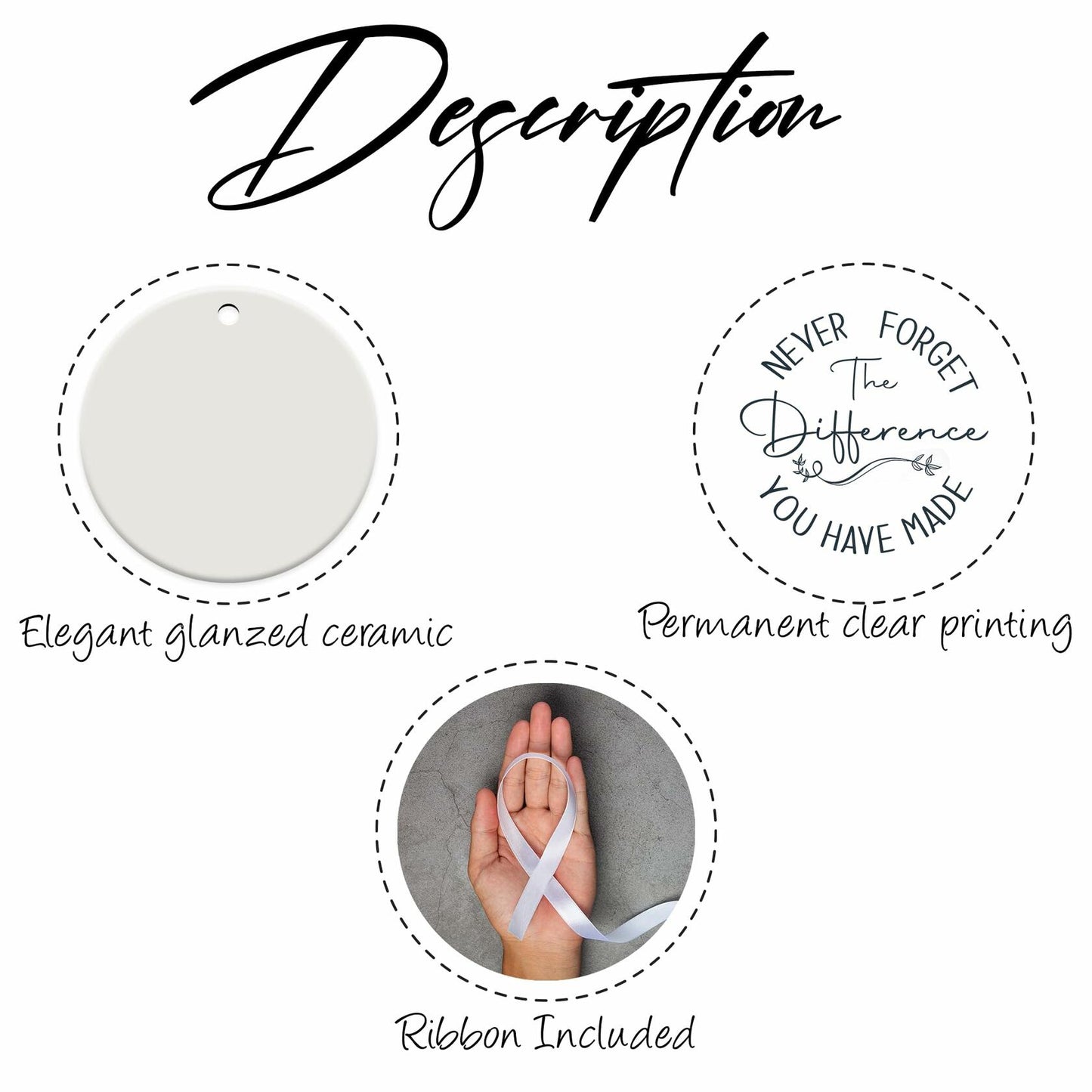 TinhCD Store Thank You Nurse Gift Ceramic Christmas Ornament Elegant