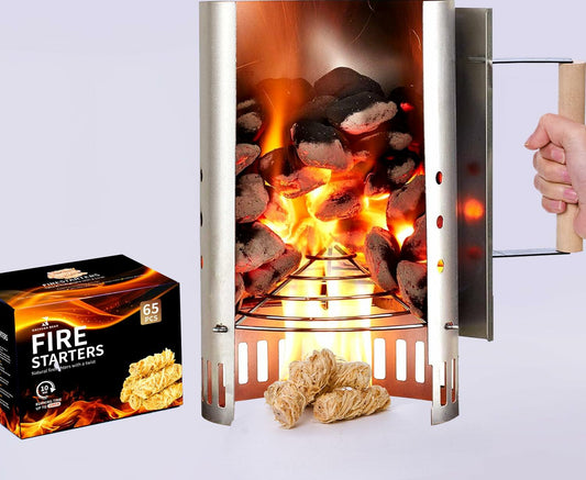 KACHUAN BEAR Fire Starter Sticks 65 pcs Yellow Water Resistant Odorless