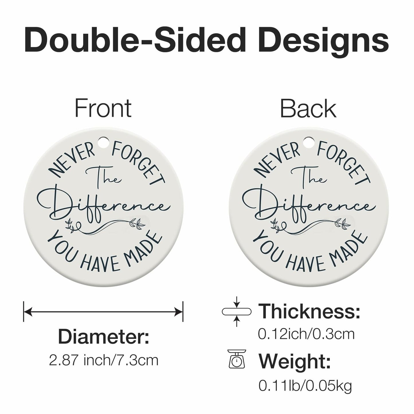 TinhCD Store Thank You Nurse Gift Ceramic Christmas Ornament Elegant