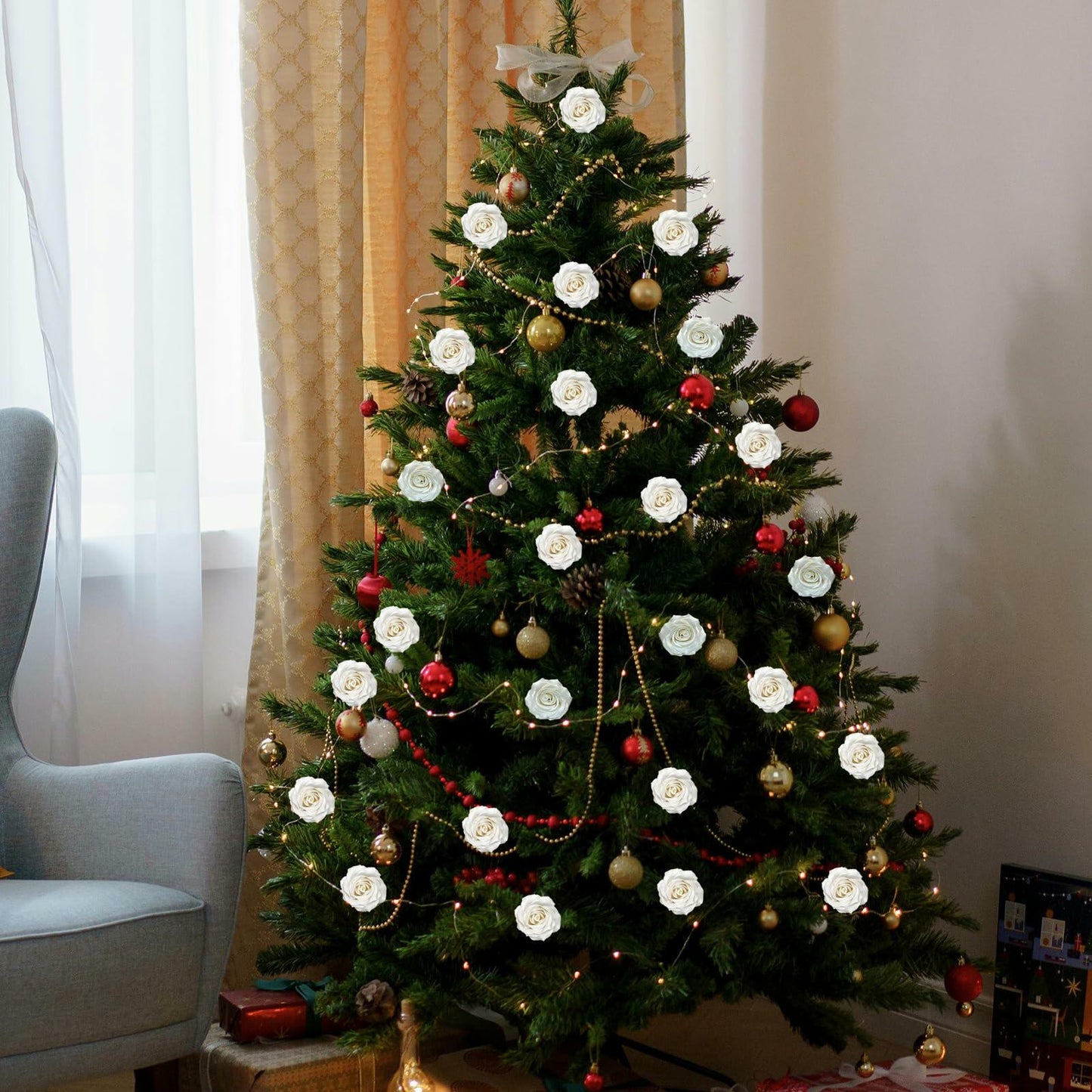 EIGHTOWN DIY Artificial Flowers Indoor 25 Pieces Pink Soap Material