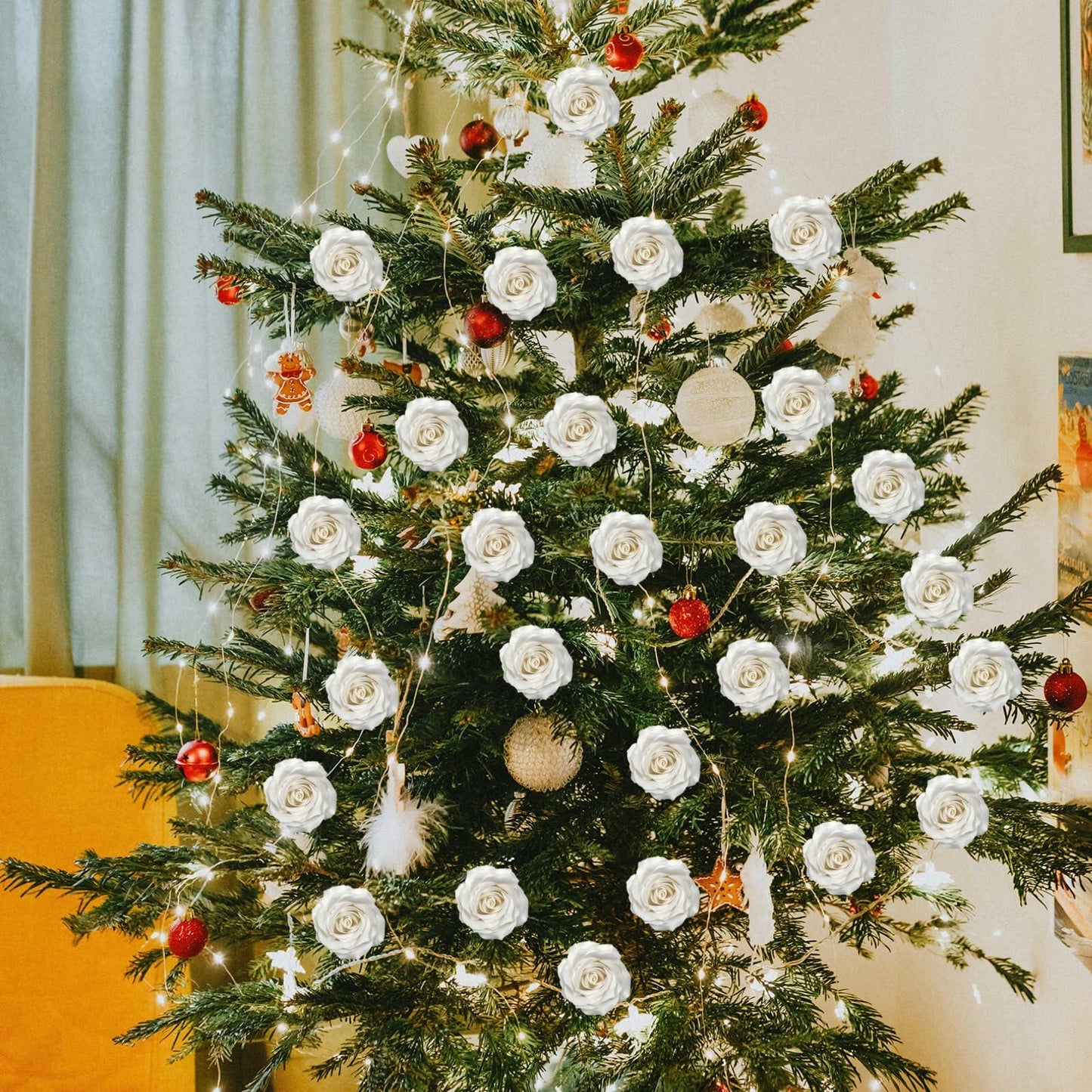 EIGHTOWN DIY Artificial Flowers Indoor 25 Pieces Pink Soap Material