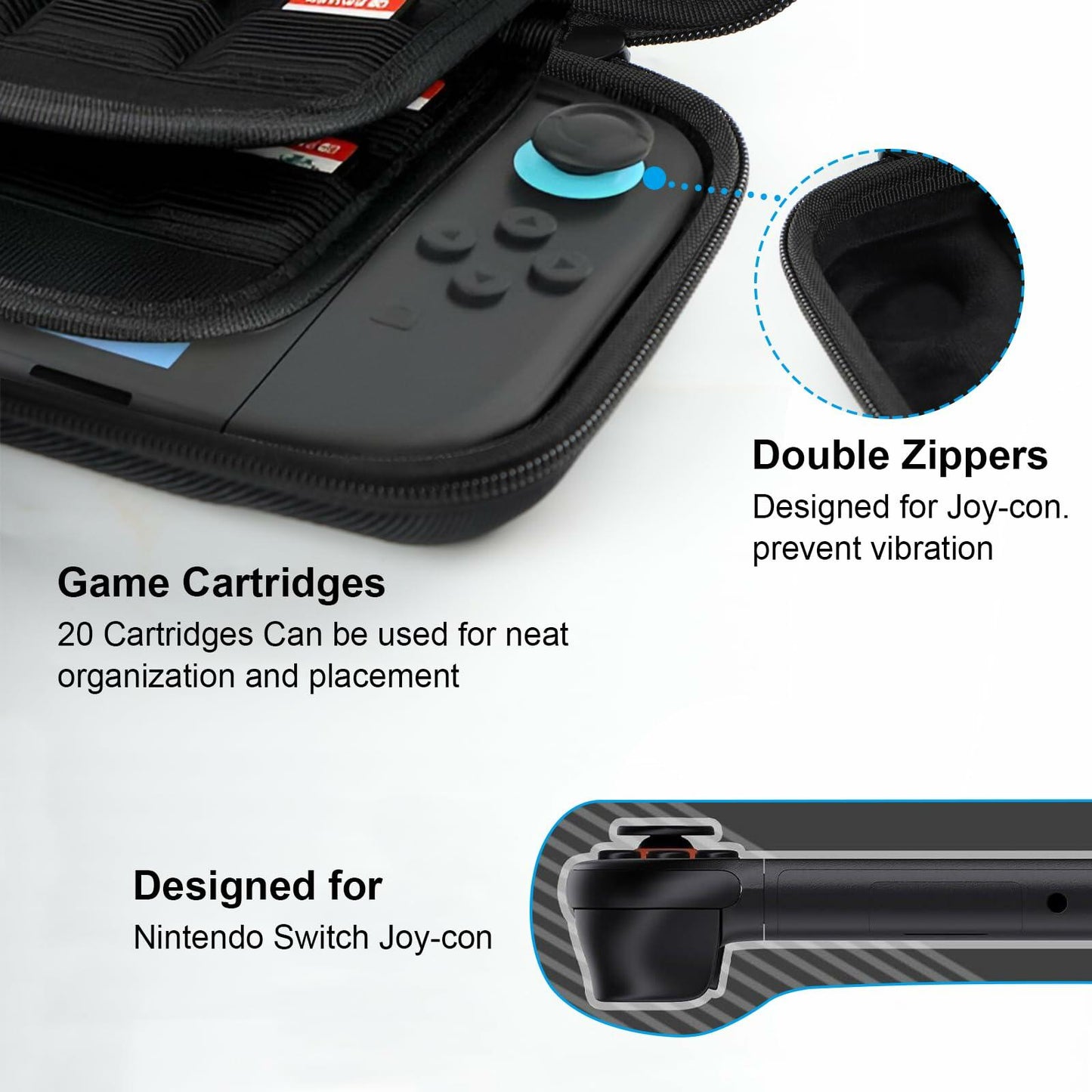 Turquvix Slim Hard Carrying Case for Nintendo Switch 2 Model 2025 Black EVA