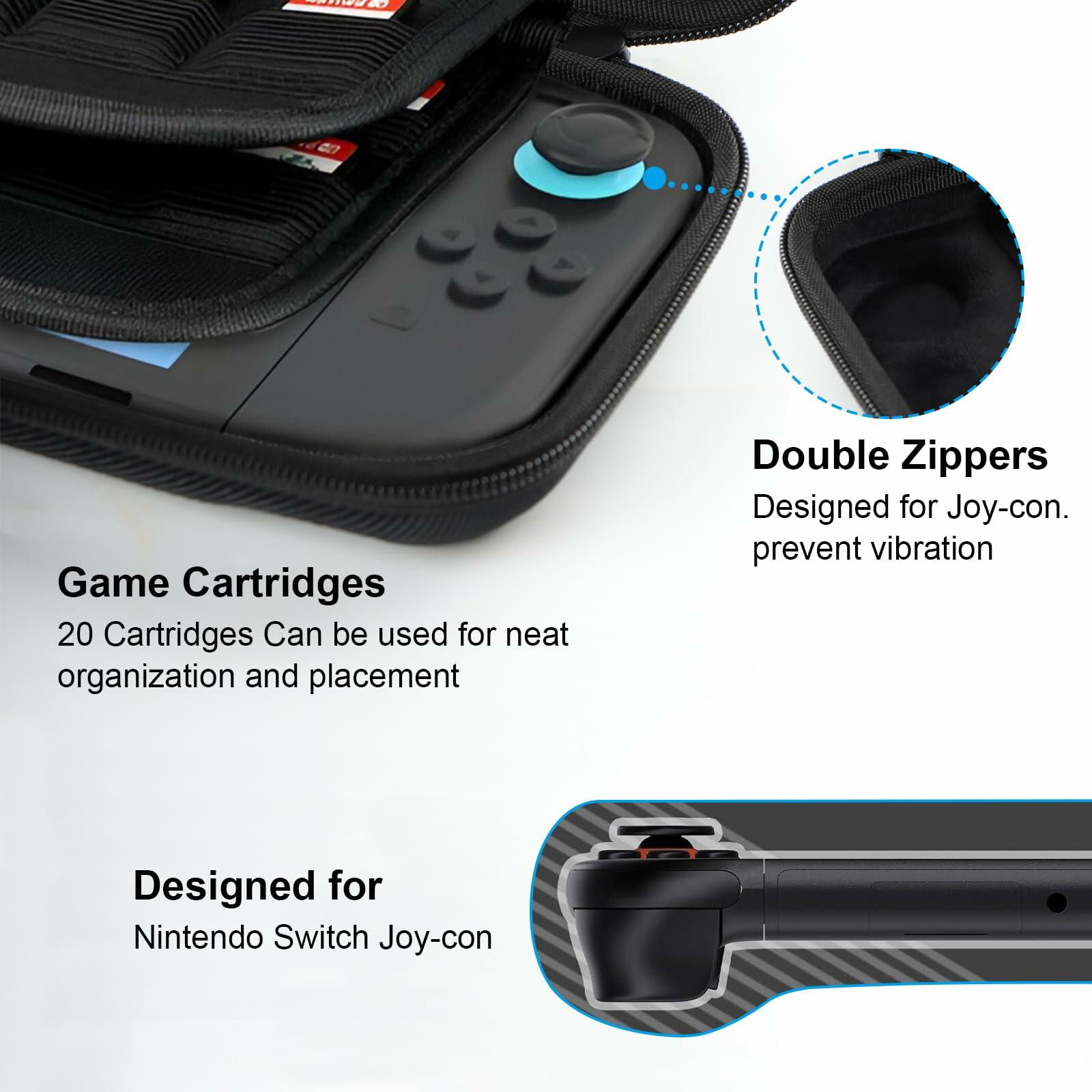 Turquvix Slim Hard Carrying Case for Nintendo Switch 2 Model 2025 Black EVA