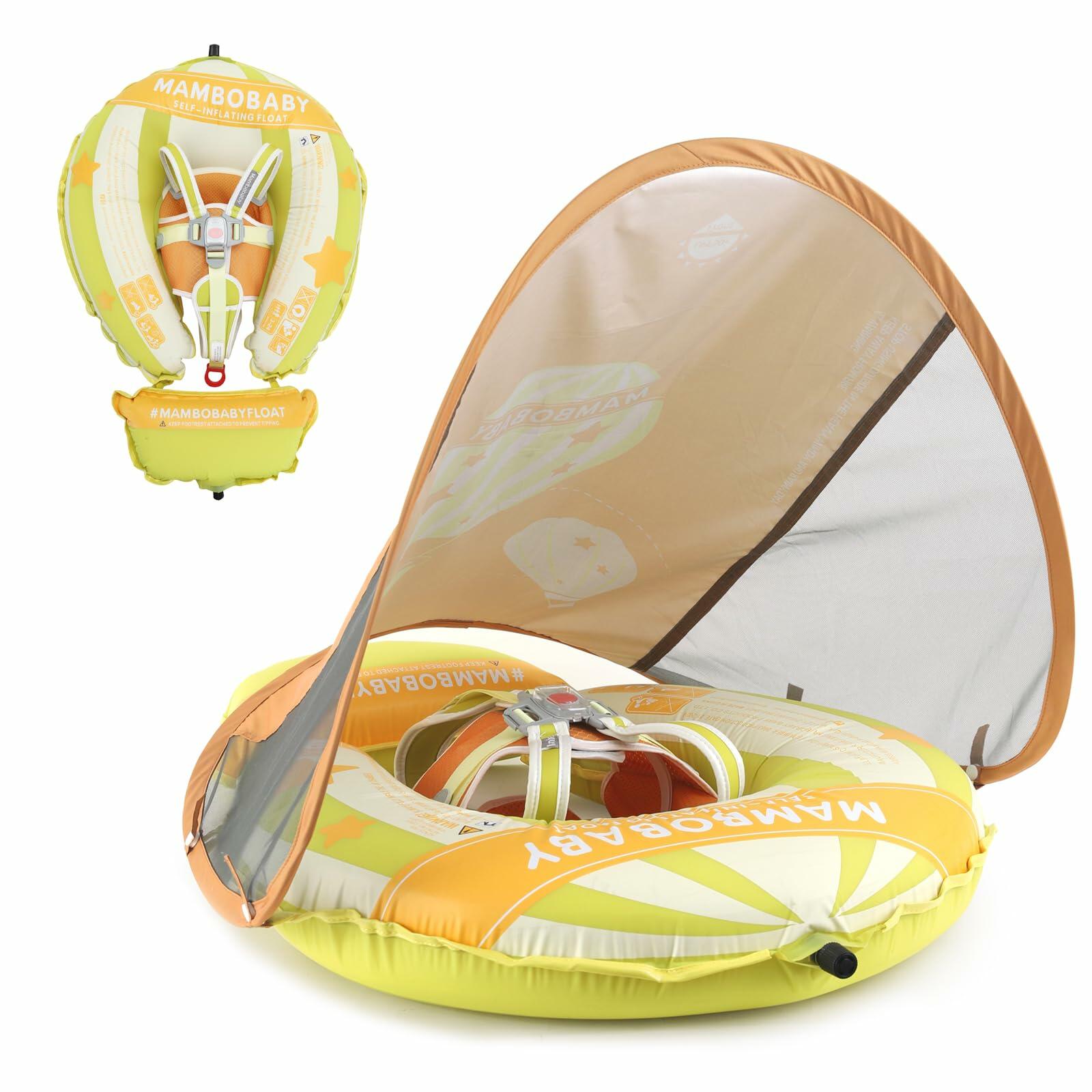 MAMBOBABYFLOAT Baby Pool Float New Gen Safety Backpack Green 3-24 Months