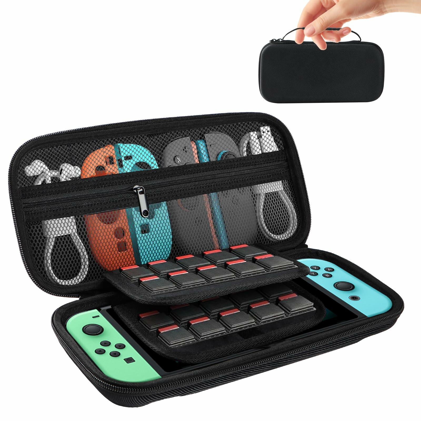Turquvix Slim Hard Carrying Case for Nintendo Switch 2 Model 2025 Black EVA