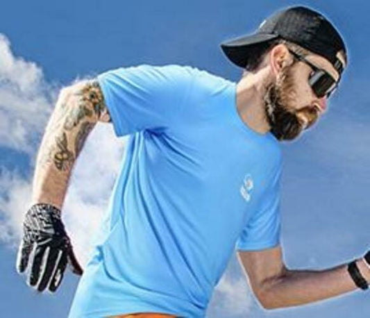 Haimont Quick Dry UPF 50+ Outdoor Workout T-Shirt Light Blue Size M