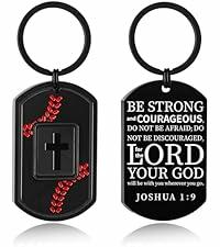 Miss Chipmunk Football Bible Verse Keychain Men Black Medium