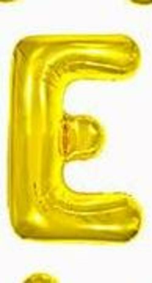 WRWMSLGO Letter Balloons 40in Large Alphabet E Gold Foil Mylar Balloon