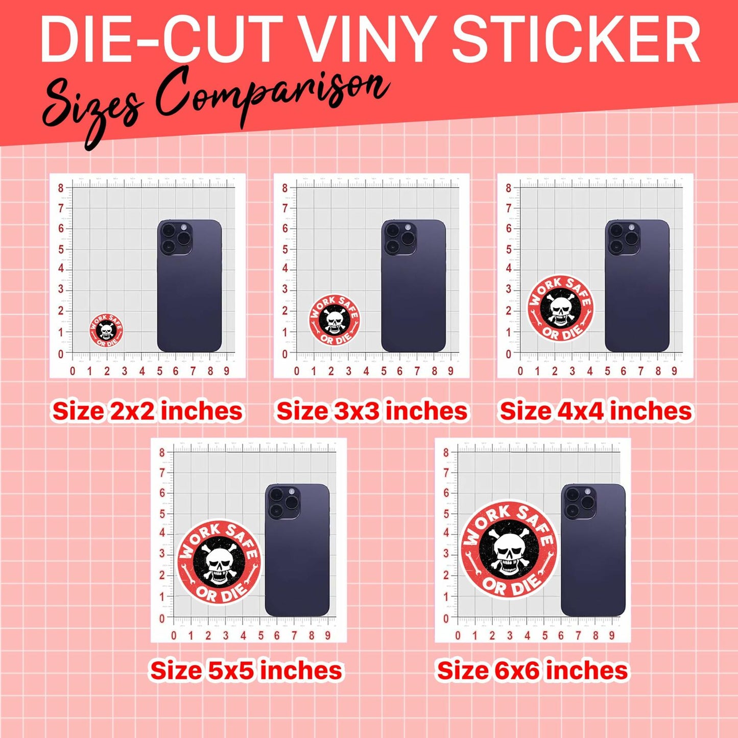 GNAART Work Safe or D*e Lineman Hard Hat Sticker 3 Inch 3Pcs Multi Vinyl