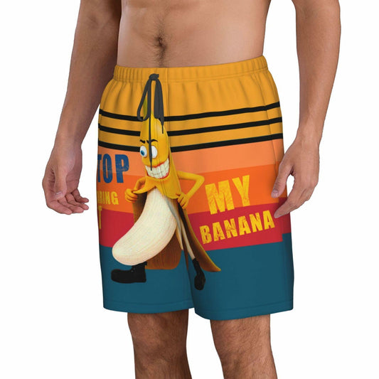 SolAzul Men's Quick Dry Beach Board Shorts Black Type-03 Size XX-Large