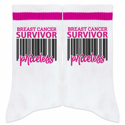 FujLoy Together We Fight Cancer Socks Chemo Awareness Survivor Gift Size 8