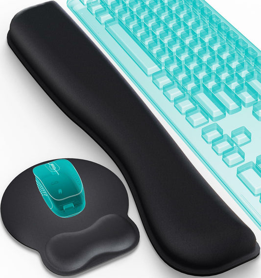 Everlasting Comfort Ergonomic Memory Foam Mouse Pad & Keyboard Wrist Rest