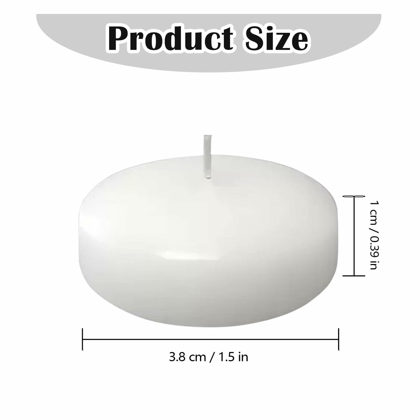 JEQUD 20 Pcs Floating Candles 1.5 Inch Unscented White Warm Tealights