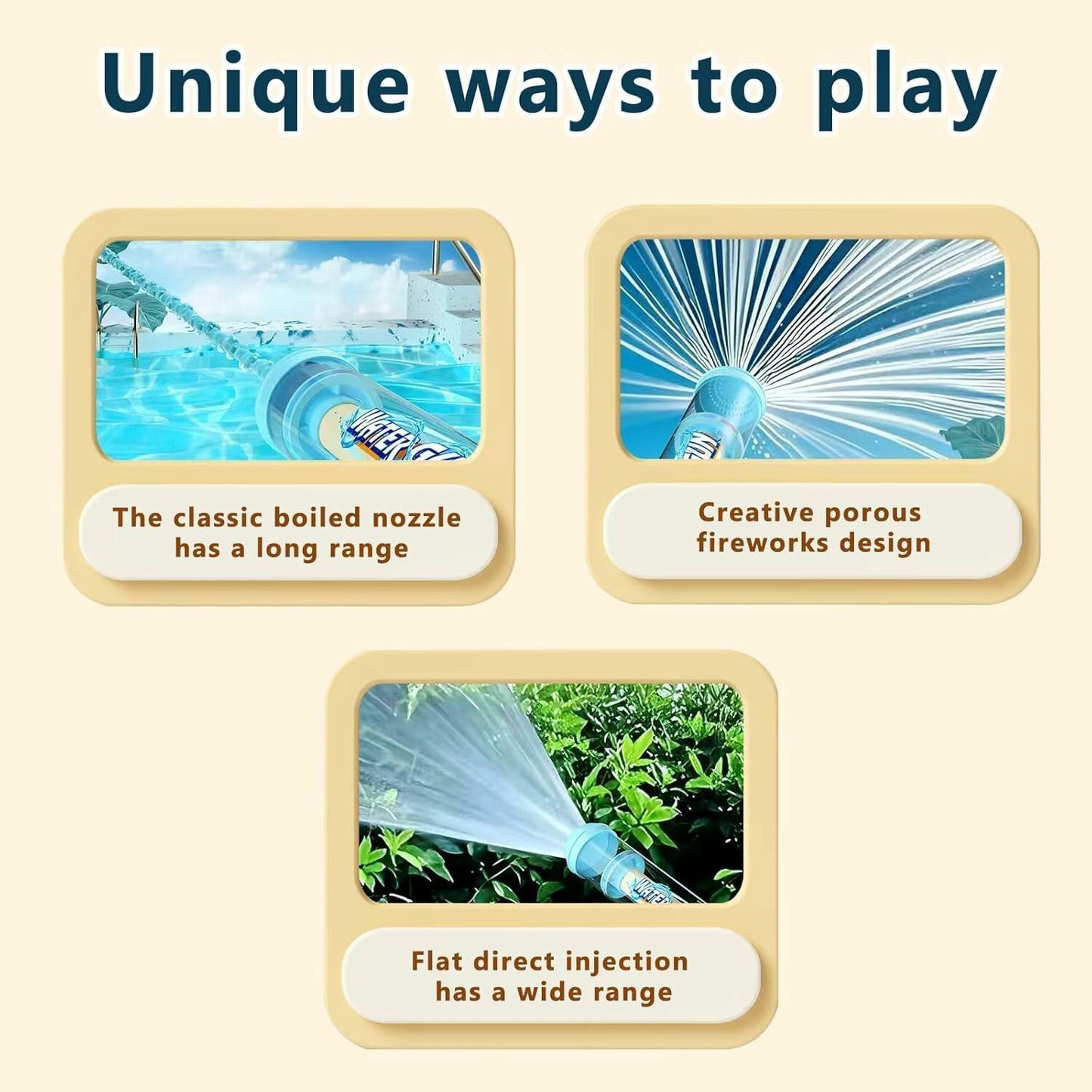 Cithway Firework Water Gun Romantic Style Water Spray Toy 4PCS Multicolor