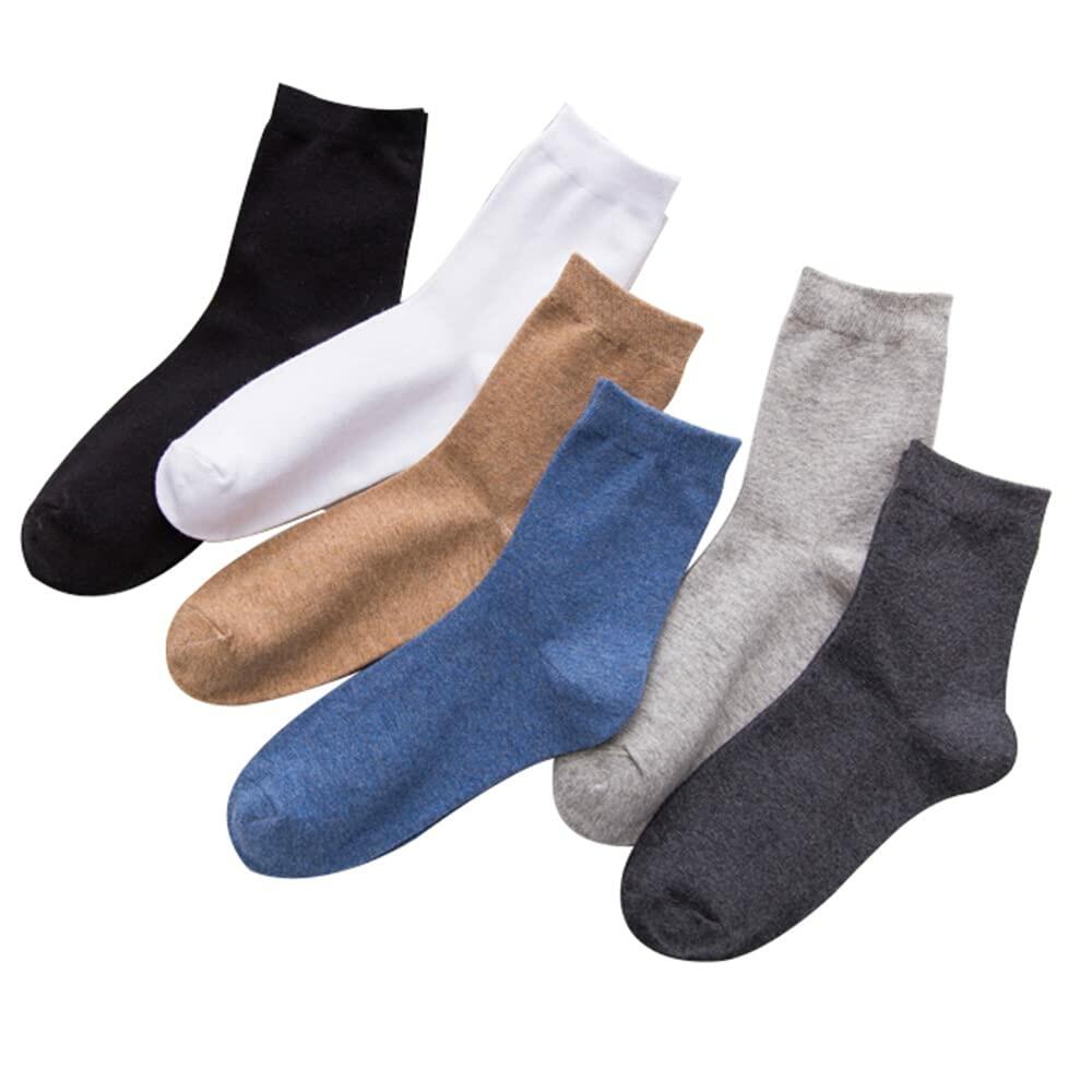 tosofy Running Athletic Ankle Socks Cotton Soft Casual 6 Pairs Multicolor Medium