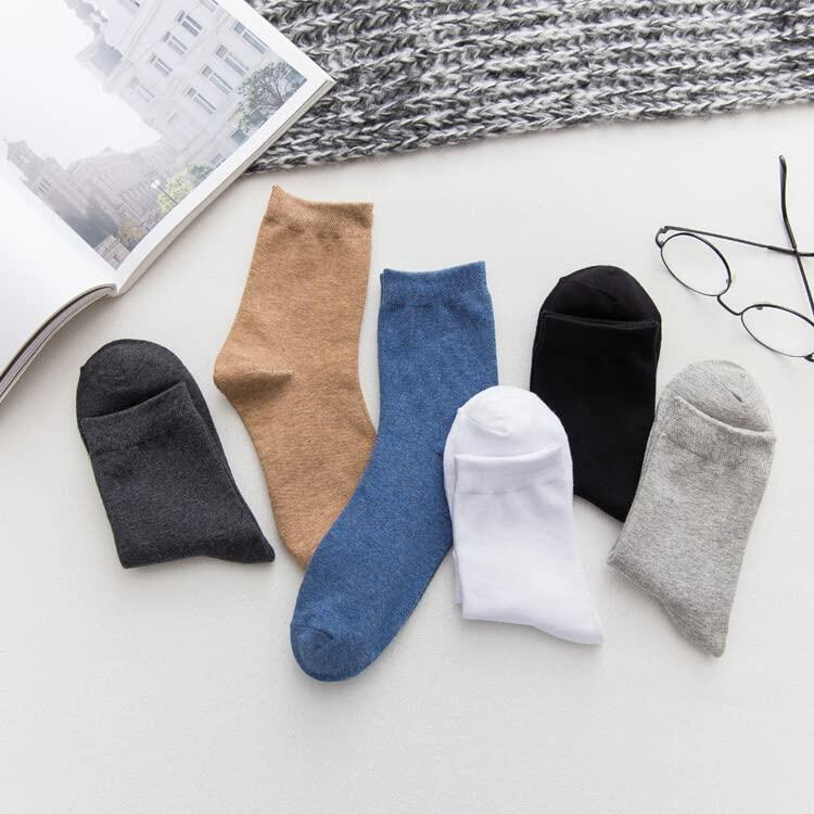 tosofy Running Athletic Ankle Socks Cotton Soft Casual 6 Pairs Multicolor Medium