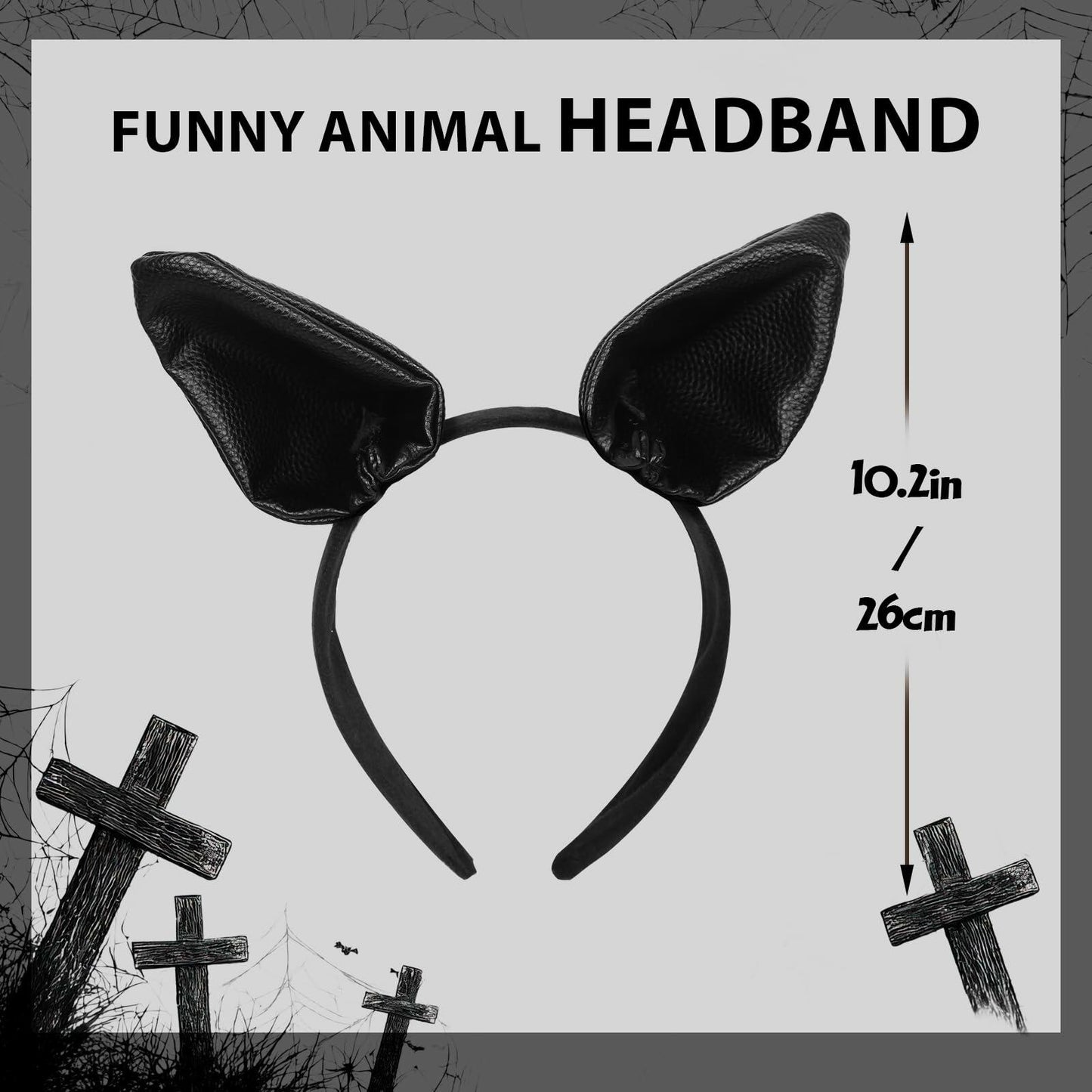 HOMELEX Animal Ears Plush Headband Dog Halloween Christmas Decor