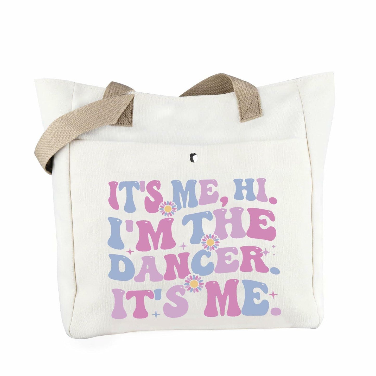 WCGXKO Dance Tote Bag Dance Teacher Team Gift Beige