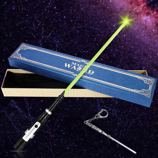 KingVows Light Up Magic Wizard Wand 14.3" Rechargeable Green Cosplay