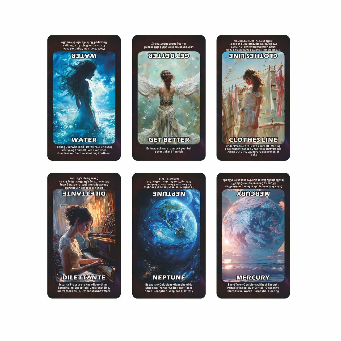 ZHQGYN Spiritual Symbol Oracle Cards Deck for Beginners Life & Psychology