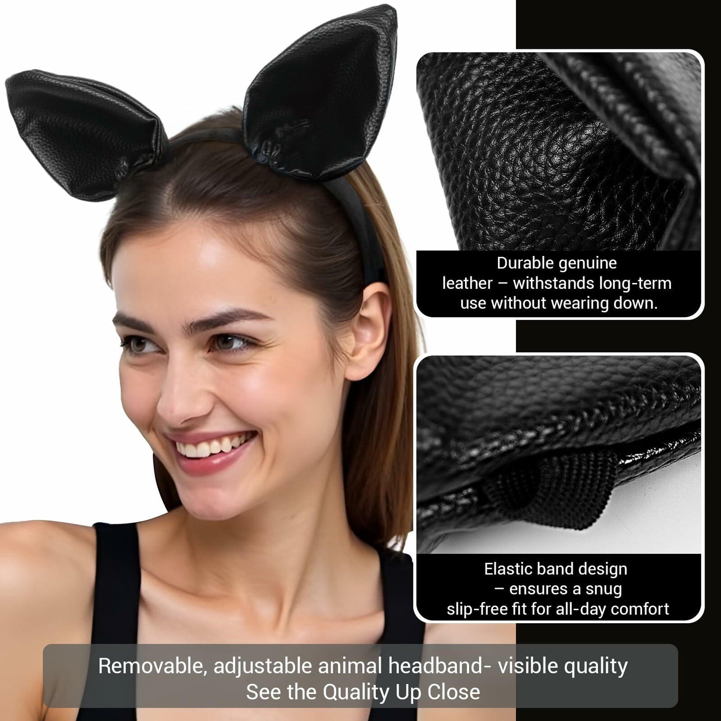 HOMELEX Animal Ears Plush Headband Dog Halloween Christmas Decor