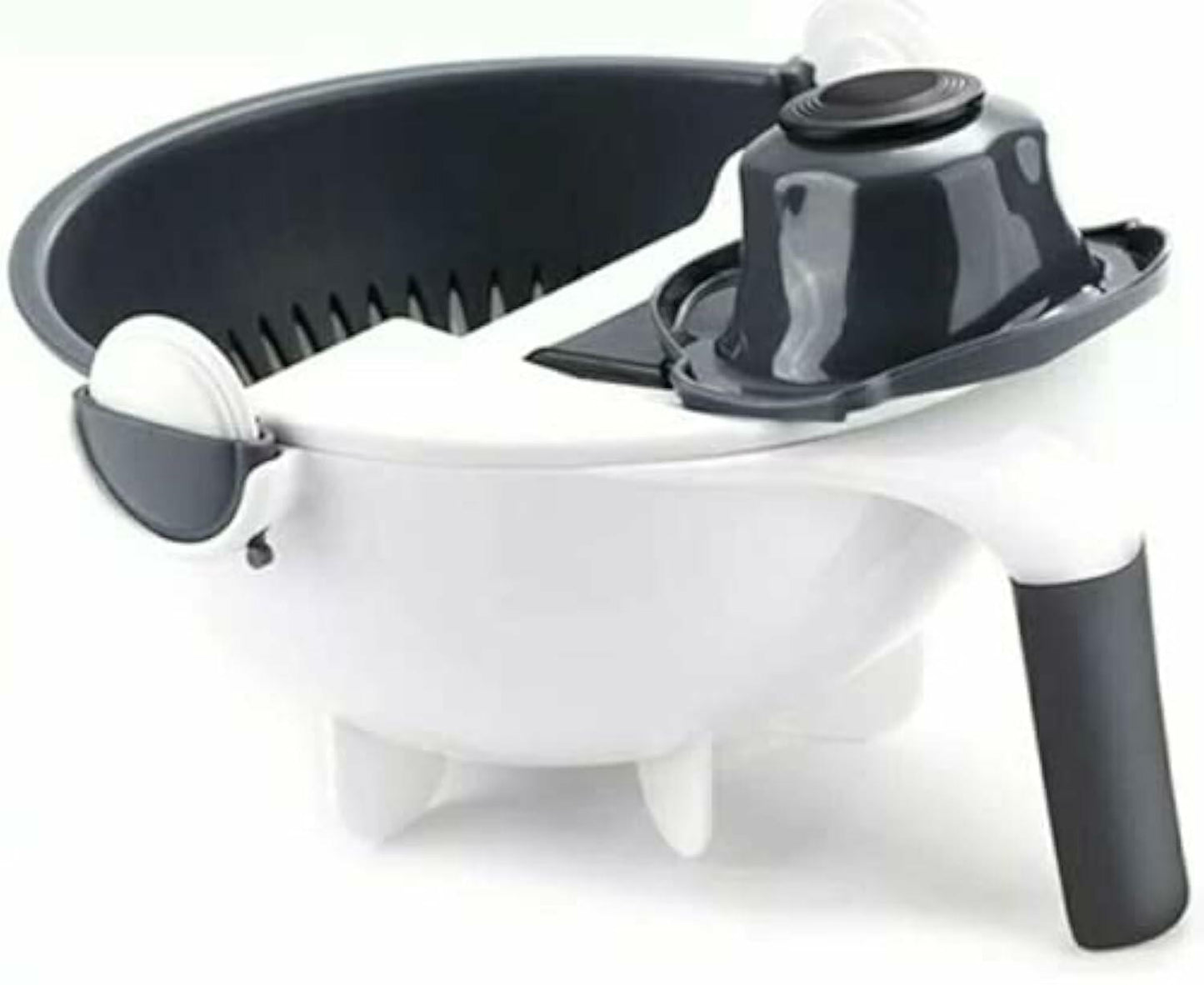 D&B 9-in-1 Multifunction Vegetable Fruit Cutter Chopper Black White 8.66in