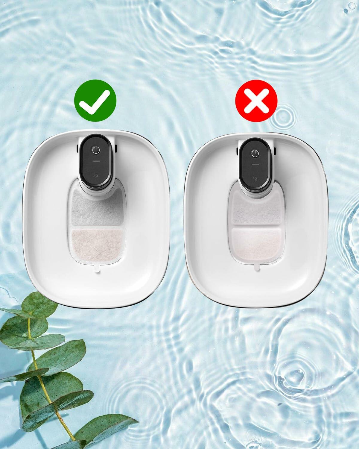 Artiaims Cat Water Fountain Filters & Pre-Filter Sponges 6 Pack White 4L