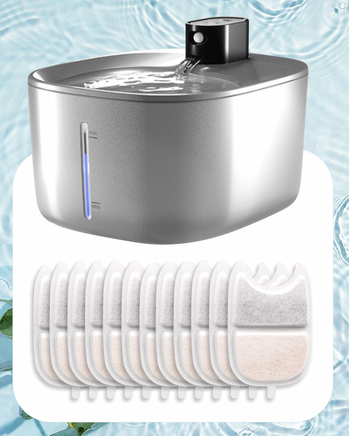 Artiaims Cat Water Fountain Filters & Pre-Filter Sponges 6 Pack White 4L