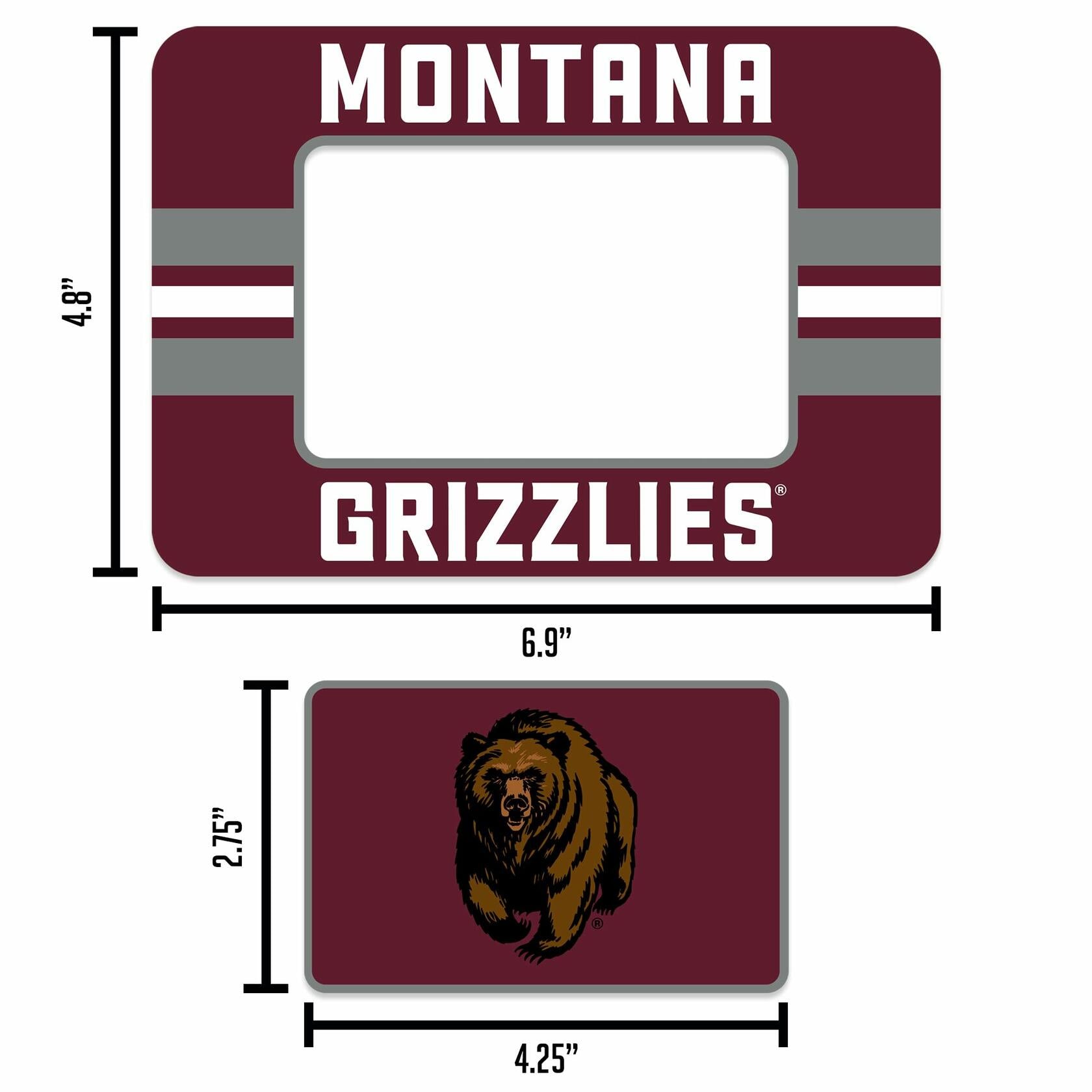 Rico Industries NCAA Montana Grizzlies Magnetic Picture Frame 5x6.75 Combo
