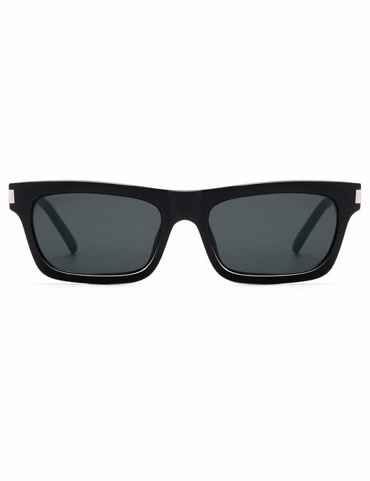 Appassal Retro Rectangular Sunglasses Unisex Black/Dark Gray AP3752 Open Box