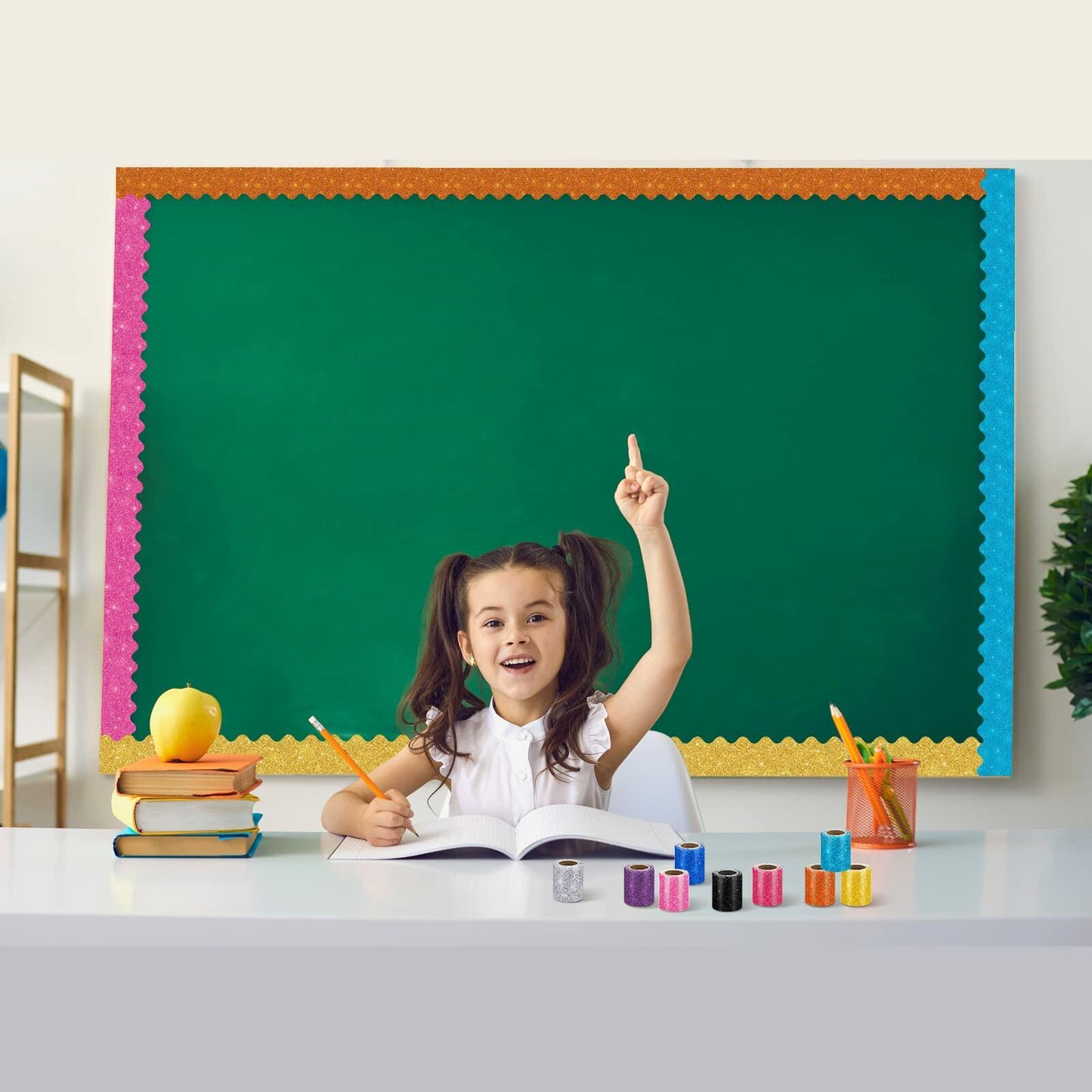 Qeeenar 16 Rolls 263ft Scalloped Bulletin Board Borders Trim Boho Color