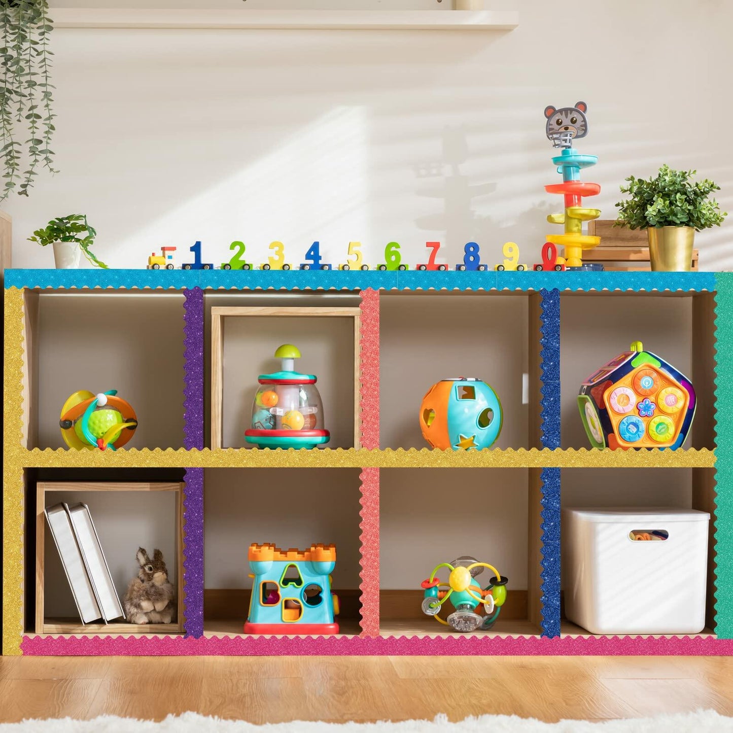 Qeeenar 16 Rolls 263ft Scalloped Bulletin Board Borders Trim Boho Color