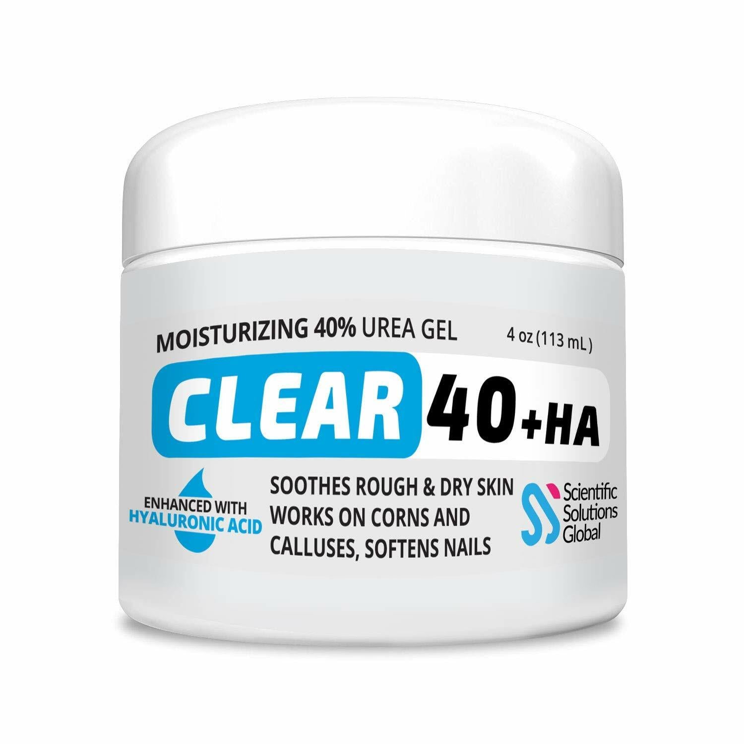 Scientific Solutions Global Urea 40% + 1% Hyaluronic Acid Cream 4oz Clear