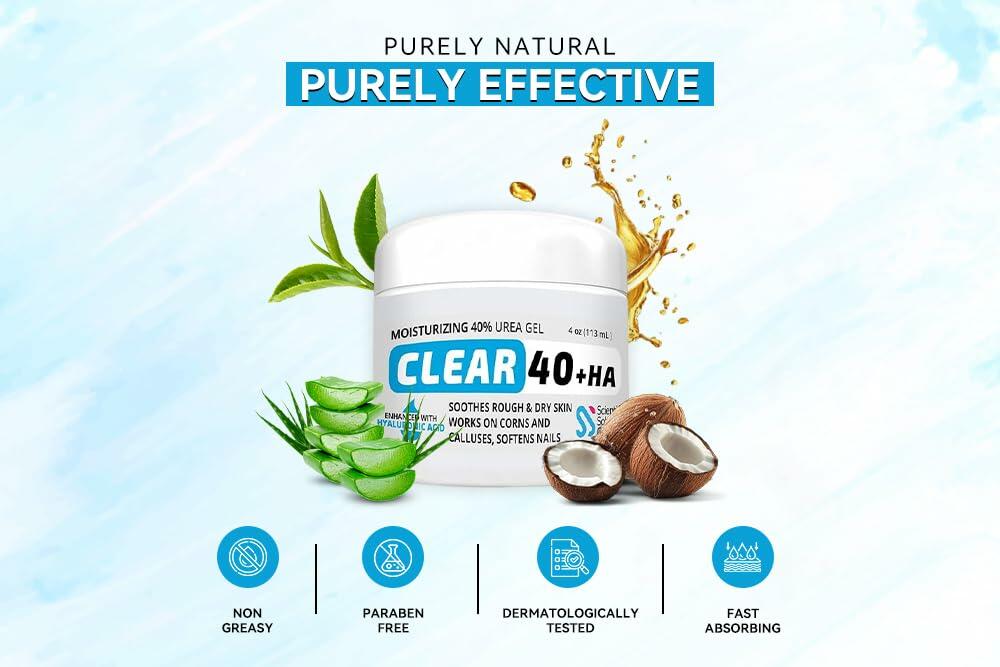 Scientific Solutions Global Urea 40% + 1% Hyaluronic Acid Cream 4oz Clear