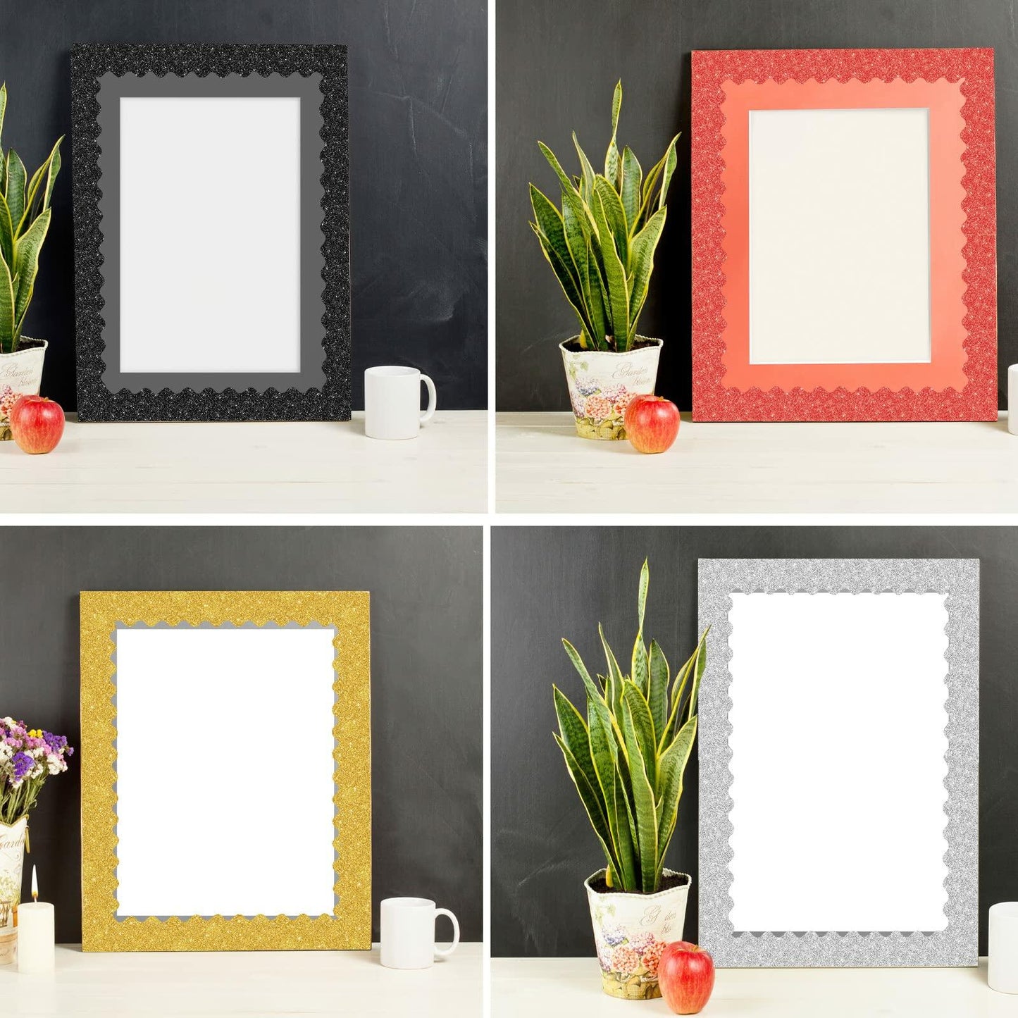 Qeeenar 16 Rolls 263ft Scalloped Bulletin Board Borders Trim Boho Color