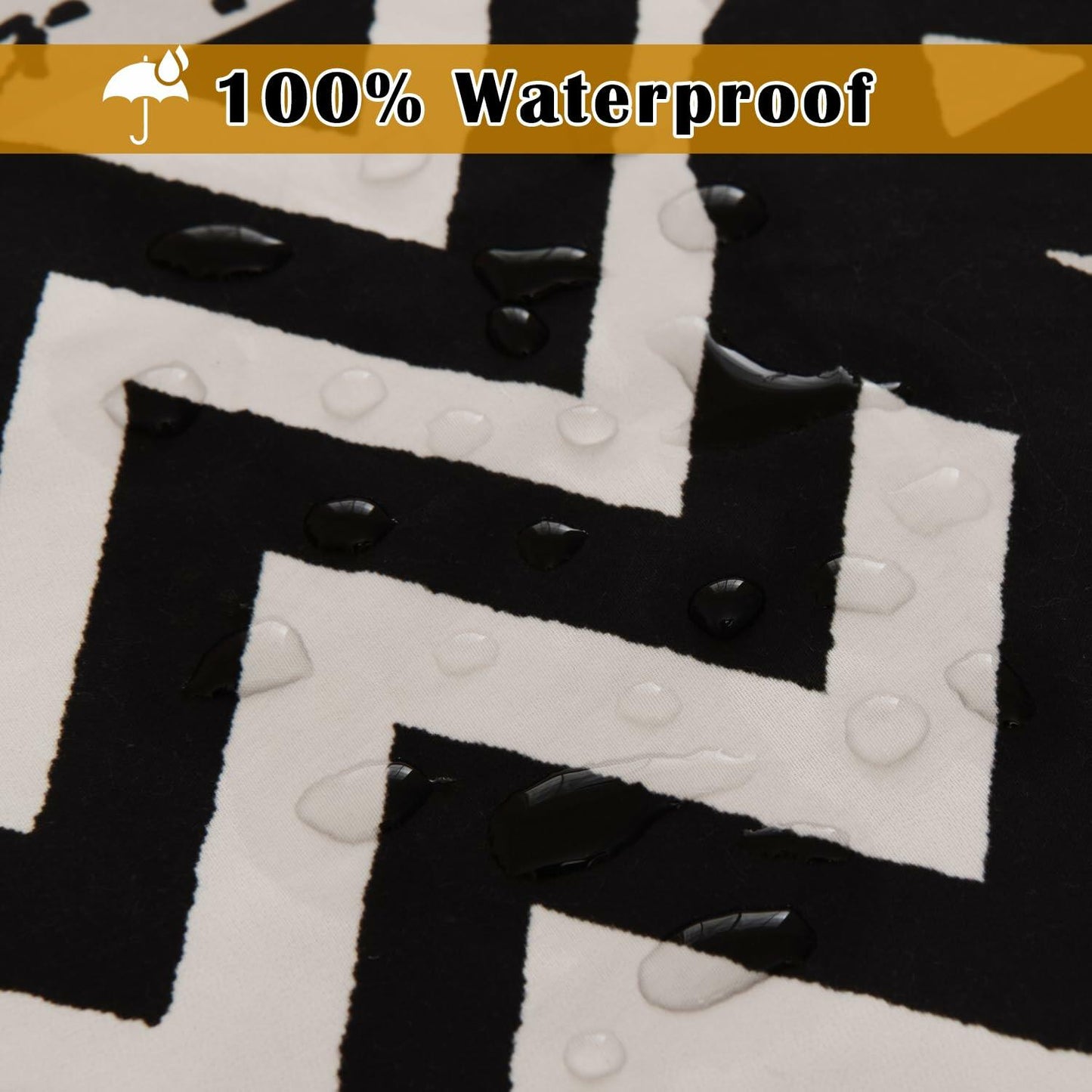 EVENHUG Halloween Waterproof Shower Curtain Set Grey 72x72 inch with Hooks