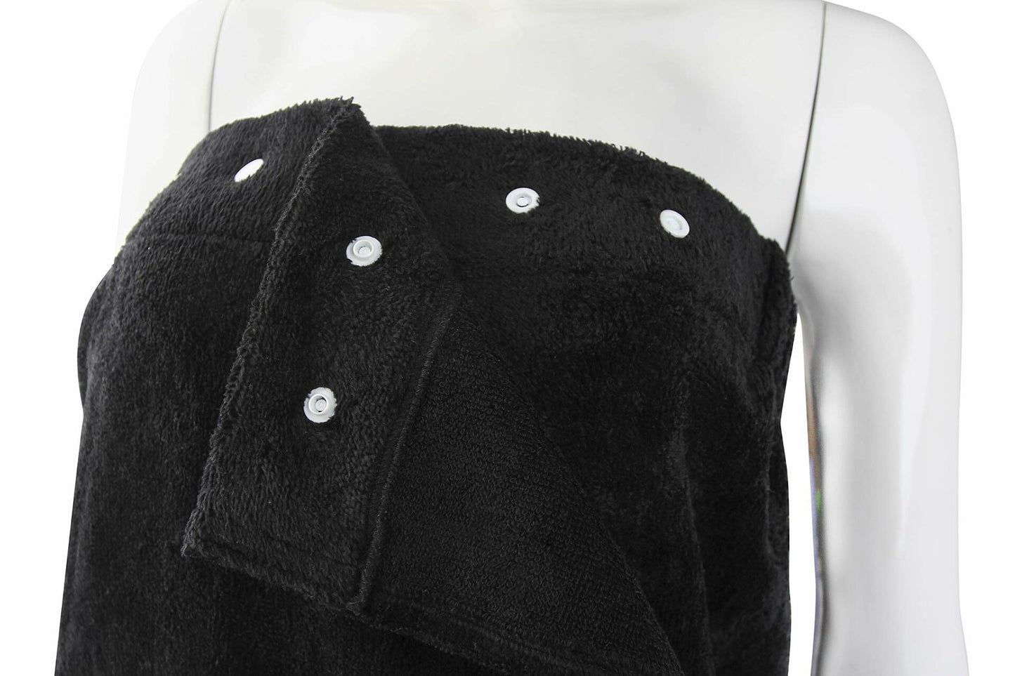 FABBRICA HOME Bamboo Rayon Spa Bath Wrap & Hair Turban Set Navy Blue One Size