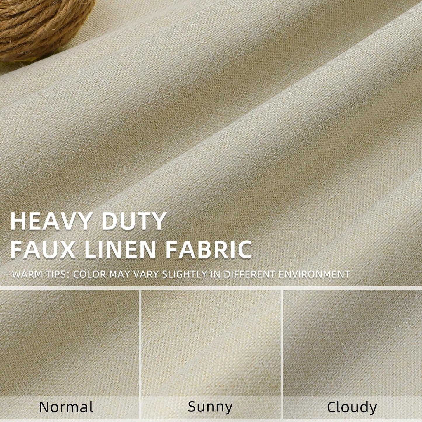 ChrisDowa Pinch Pleated Blackout Linen Curtains 40x102in Greyish Beige 2 Panels