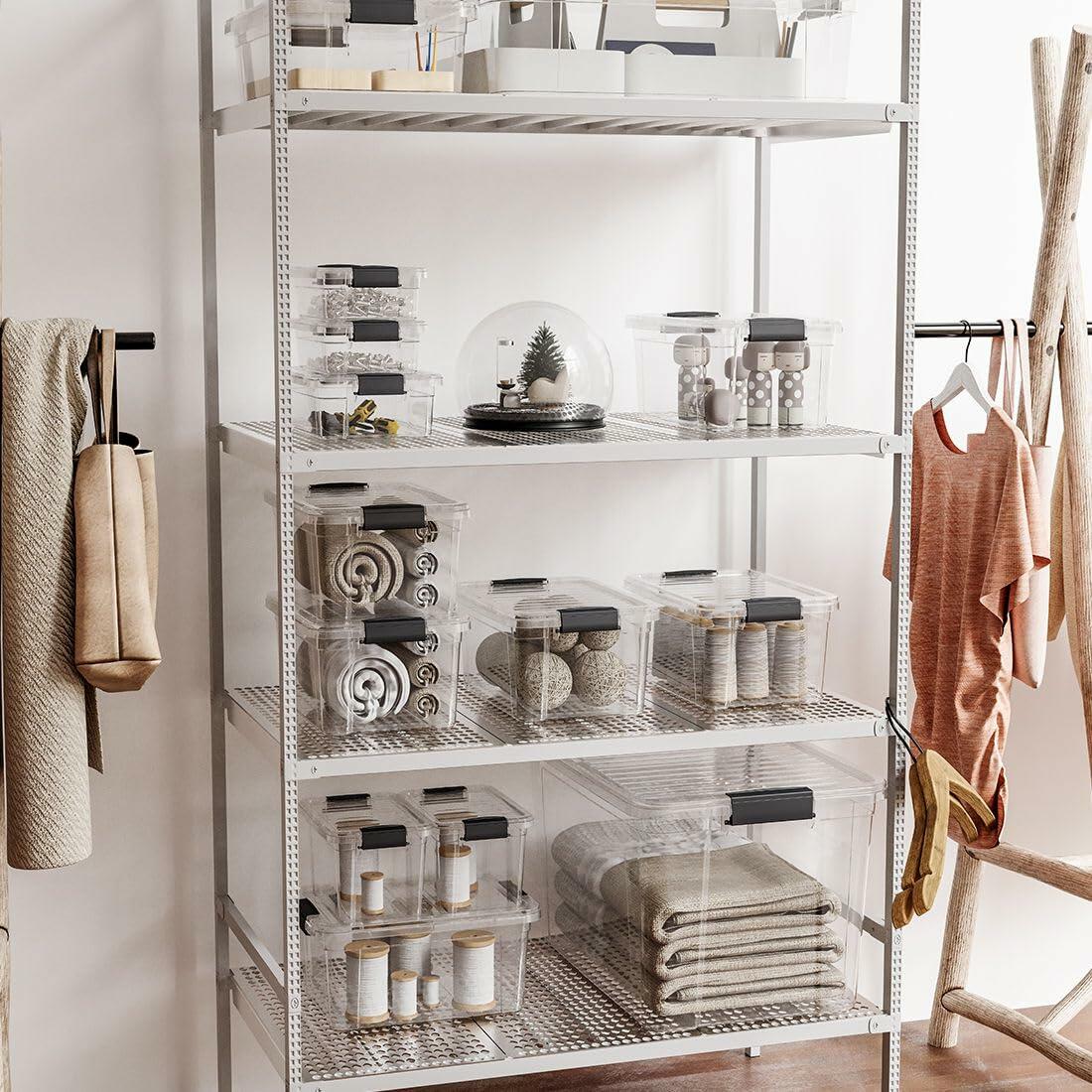 Superio 2.3 Qt Clear Plastic Storage Bin with Lid BPA Free X-Small