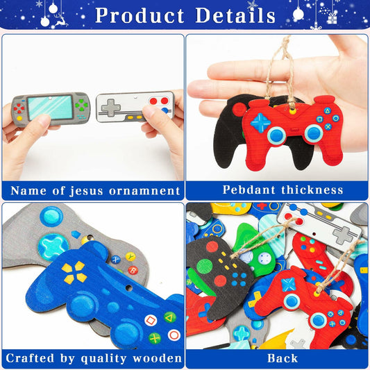 Haooryx Christmas Religious Multi Color Wood Ornaments